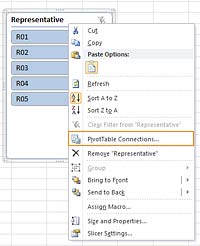 pivottable connections